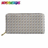 Poodle Dog Yellow Print Women Long Clutch Wallets PU Leather Coin Bag