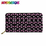 Poodle Dog Yellow Print Women Long Clutch Wallets PU Leather Coin Bag