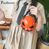 Funny Pumpkin Bags for Women Small Chains Ball Shoulder Bags Lady Crossbody Bag