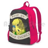 Poop Enemies Outdoor Hiking Backpack Waterproof Travel Budgie Parakeet Bird