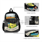 Poop Enemies Outdoor Hiking Backpack Waterproof Travel Budgie Parakeet Bird