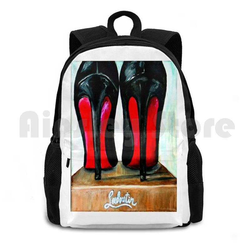 Pop Art Red Bottom Heels Outdoor Hiking Backpack