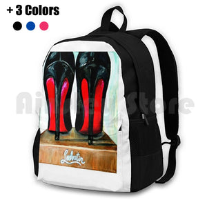 Pop Art Red Bottom Heels Outdoor Hiking Backpack