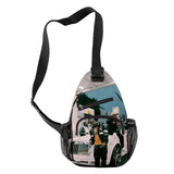 DUGG Crossbody Chest Bags Waterproof Sports Travel Bags 3D Print Shoulder Bags