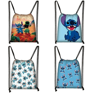 Anime Print Drawstring Bag Women Travel Bag Teenager School Bag