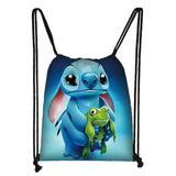 Anime Print Drawstring Bag Women Travel Bag Teenager School Bag