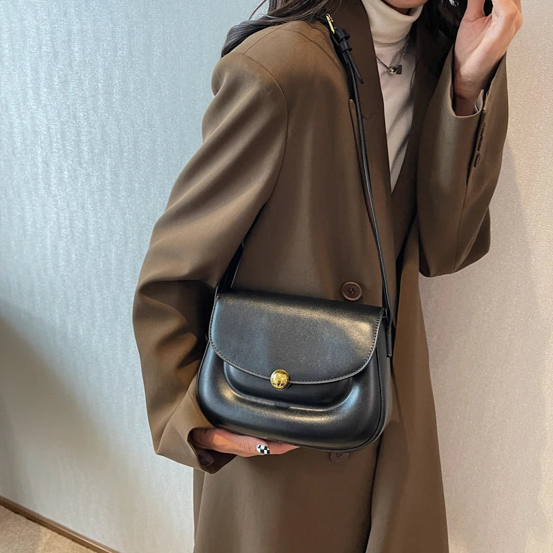 PU Leather Women Shoulder Bag Texture Messenger Handbag