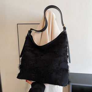 Autumn Winter Canvas Shoulder Bags Women High Capacity Tote Bag