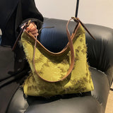 Autumn Winter Canvas Shoulder Bags Women High Capacity Tote Bag