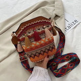 Canvas Shoulder Crossbody Bag for Internet Celebrities