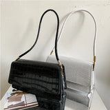 Crocodile Pattern Shoulder Bag for Women