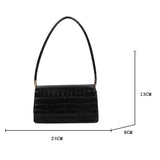 Crocodile Pattern Handbags PU Leather Shoulder Bags for Women