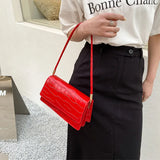 Crocodile Pattern Handbags PU Leather Shoulder Bags for Women