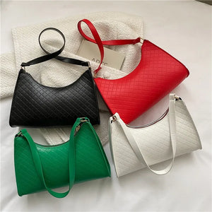 Crocodile Pattern Women's Bag PU Leather Shoulder Bags Texture Zipper Handbags