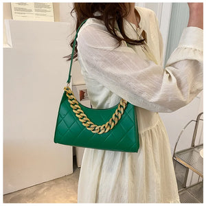 Crocodile Pattern Women's Shoulder Bag PU Leather