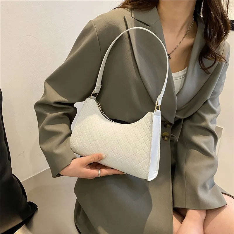 Crocodile Pattern Women's Bag PU Leather Shoulder Bags Texture Zipper Handbags