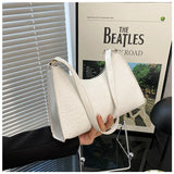 Crocodile Pattern Shoulder Bag PU Leather Handbag for Women