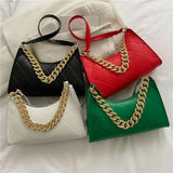 Crocodile Pattern Women's Shoulder Bag PU Leather