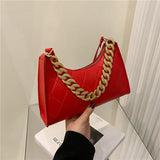 Crocodile Pattern Women's Shoulder Bag PU Leather