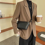 Crocodile Pattern Women's Shoulder Bag PU Leather Crossbody Bags