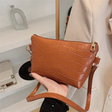 Crocodile Pattern Women's Shoulder Bag PU Leather Crossbody Bags