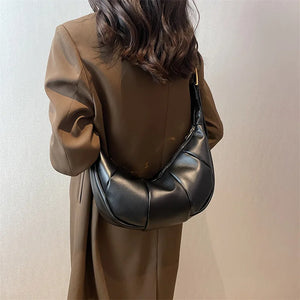 Winter Large Capacity PU Leather Crossbody Bag for Women