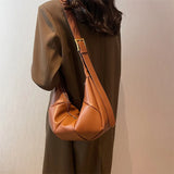 Winter Large Capacity PU Leather Crossbody Bag for Women
