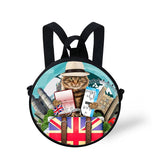 Kids Multicolor Round Kindergarten Backpack with Adjustable Shoulder Strap