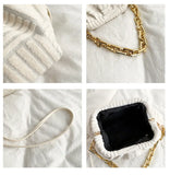 Plaid Shoulder Bag Cloud Cloth Autumn Winter Women Messenger Bag