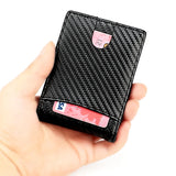 Carbon Fiber Men's Wallet RFID Minimalist Ultra-thin Short Wallet
