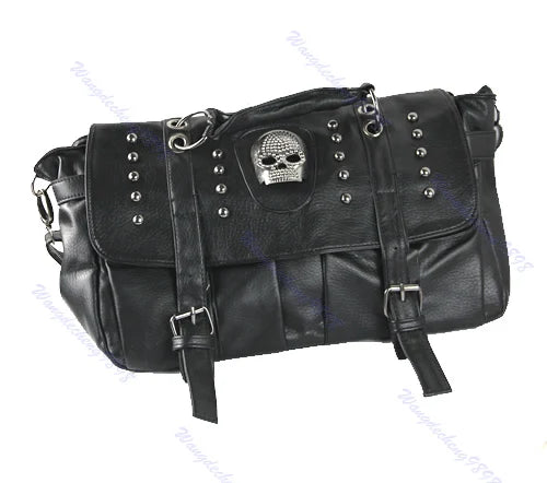 Personalised Punk Skull Shoulder Bag Handbag