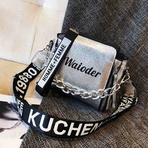 Holiday PU Messenger Crossbody Women Letter Shoulder Bag