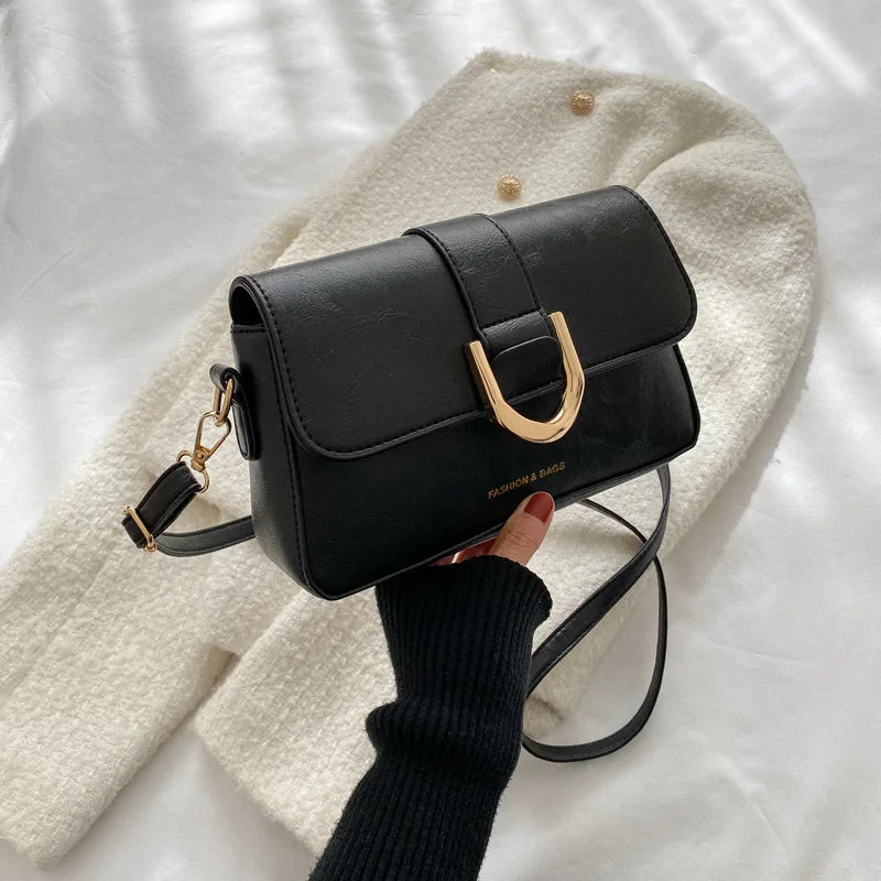 Vintage Square Shoulder Bag Crossbody Armpit Texture Purse