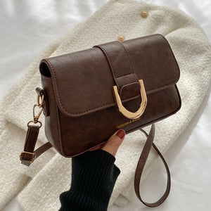 Vintage Square Shoulder Bag Crossbody Armpit Texture Purse