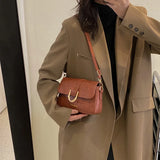 Vintage Square Shoulder Bag Crossbody Armpit Texture Purse
