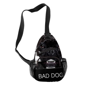 French Bulldog Crossbody Chest Bags Waterproof Boys/Girls Sports Travel