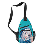 Gawr Gura Shark Crossbody Chest Bag Waterproof Sports Travel Bag