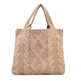 Women's Woolen Shoulder Bag Western Style Large Capacity Messenger Bag