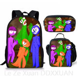 Harajuku Rainbow 3pcs Backpack Set 3D Print School Travel Laptop Daypack