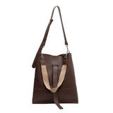 Large Capacity Handbags Retro Leisure Shoulder Bag PU Leather Tote Bag