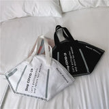 Printed Tote Shoulder Bag for Women, Large-Capacity Spring & Autumn Mask Bag