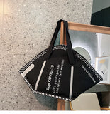 Printed Tote Shoulder Bag for Women, Large-Capacity Spring & Autumn Mask Bag