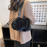 Plush Autumn And Winter Shoulder Bag Western Style Messenger Bag
