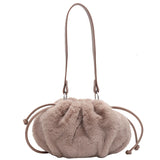 Plush Autumn And Winter Shoulder Bag Western Style Messenger Bag
