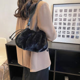 Plush Autumn And Winter Shoulder Bag Western Style Messenger Bag