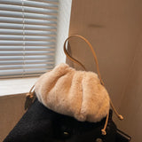 Plush Autumn And Winter Shoulder Bag Western Style Messenger Bag
