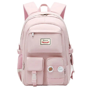 Portable Smooth Zipper Backpack School Bag Storage