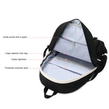 Portable Smooth Zipper Backpack School Bag Storage