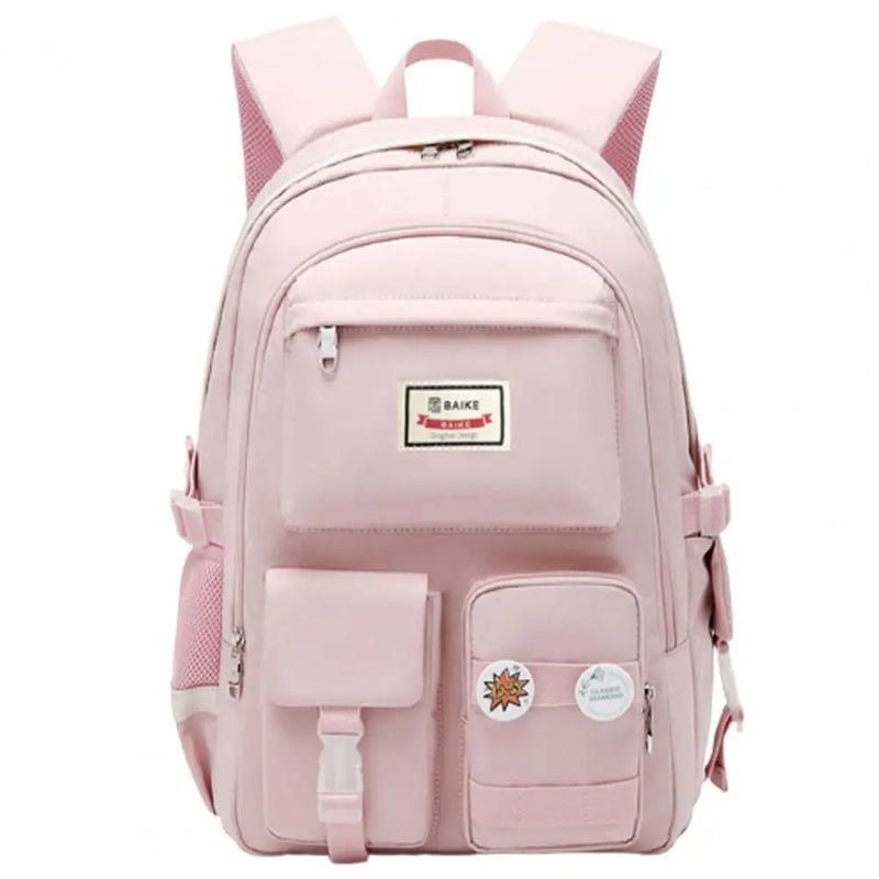Portable Smooth Zipper Backpack School Bag Storage