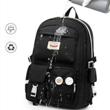 Portable Smooth Zipper Backpack School Bag Storage